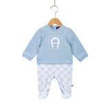 Aigner Kids New Born Blue Sleepsuit and Hat