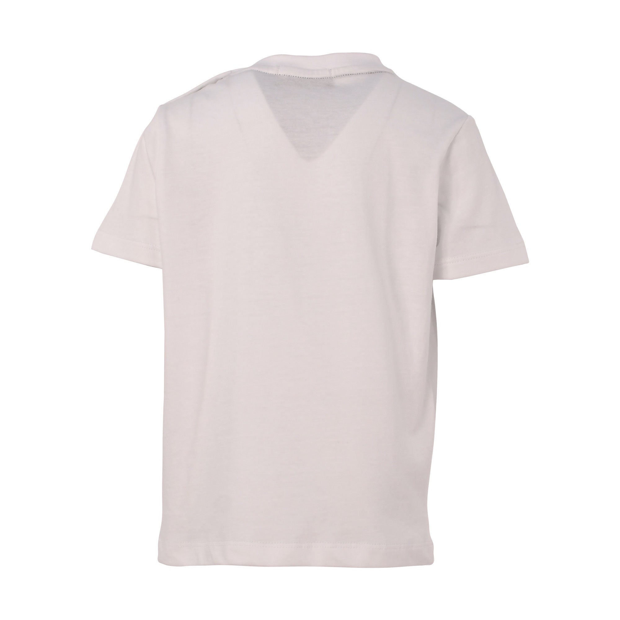 Aigner Kids White Logo Print T-Shirt – Blue Salon