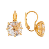 Les Nereides Square Stone La Diamantine Dormeuses Earrings