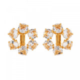 Les Nereides Crystal 2 Round Stones La Diamantine Dormeuses Earrings