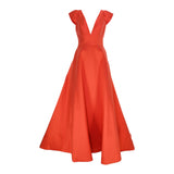 Amsale V-Neck Evening Gown