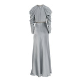 AMSALE Beaded Long Sleeve Evening Gown