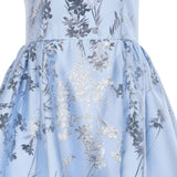 AMSALE Metallic fil-coupe Evening Gown