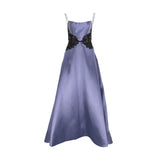 AMSALE Women's Mikado Beaded Waist Gown