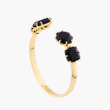 Les Nereides Deep Sparkling Blue 4 Stones La Diamantine Bangle Bracelet