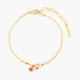 Les Nereides Pink Japanese Cherry Blossom Thin Bracelet