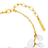 Les Nereides Japanese White Cherry Blossom And Petals Thin Bracelet