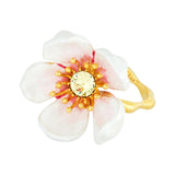 Les Nereides Japanese White Cherry Blossom And Petals Adjustable Ring