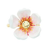 Les Nereides Japanese White Cherry Blossom And Petals Adjustable Ring