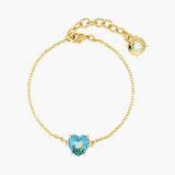 Les Nereides La Diamantine Acqua Azzura Heart Stone Thin Bracelet