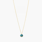 Les Nereides La Diamantine Acqua Azzura Round Stone Long Necklace