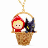 Les Nereides Basket Little Red Riding Hood And Big Bad Wolf Pendant Necklace