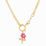 Les Nereides Pink Daisy Charm