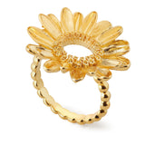 Les Nereides Sunflower And Beaded Band Cocktail Ring