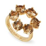 Les Nereides Golden Brown Diamantine 6 Stones Fine Ring
