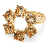 Les Nereides Golden Brown Diamantine 6 Stones Fine Ring