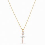 Les Nereides Mini Ballerina And Rhinestones Pendant Necklace