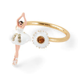 Les Nereides Mini Ballerina And Daisy Adjustable Ring