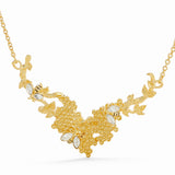 Les Nereides Bee And Honeycomb Statement Necklace