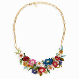 Les Nereides Multicolour Meadow Flowers Statement Necklace