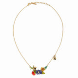 Les Nereides Meadow Flowers And Bee Statement Necklace