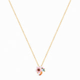 Les Nereides Apricot And Flower Pendant Necklace