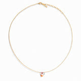 Les Nereides Apricot And Flower Pendant Necklace