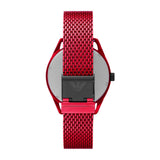 Emporio Armani Matteo Black Dial Red Aluminium Men's Watch