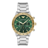 Emporio Armani Mario Chrono Green Dial Men's Watch