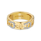 Aigner  Women Silver And Gold Ring