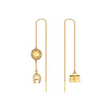 Aigner Erose Gold Plated Bon VoyageÂ With Bag CharmÂ & A Letter Charm Design