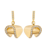 Aigner Erose Gold Plated With Gold Plated Linear & Solid Logo Heart Design