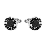 Aigner  Silver And Black Cufflink