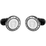Aigner Cufflink Stainless Steel With Gun Checkerd A Logo Mid & Aigner Writing Sides