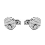 Aigner Cufflink Stainless Steel Lines With A Logo Bottom & Aignerner Writing Mid