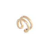 Rebecca Stockholm Ladies Ring Gold Stainless Steel With Zirconia Stones