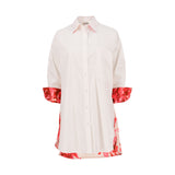 Blugirl Women's White & Rose Blouse