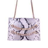 Baldinini Animal Print Black Bag - Blue Salon