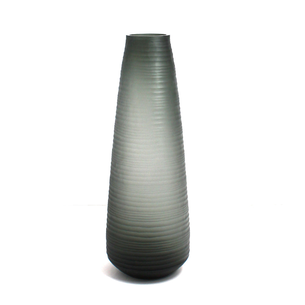 Balerina Engraved Big Glass Vase Grey | Vase Balerina Engraved Big Glass Vase Grey | Vase
