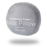 Be Relax My Memory Foam Travel Pillow Carbon Grey Carbon Greysize Small - Blue Salon