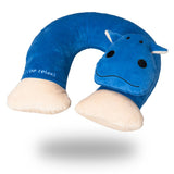 Be Relax Fluffy Hippo Travel Pillow-Kids Blue Bluesize Small - Blue Salon