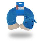Be Relax Fluffy Hippo Travel Pillow-Kids Blue Bluesize Small - Blue Salon
