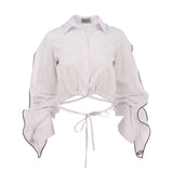 Balossa Women's White Cotton Daida  Shirt