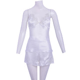 Batista Satin Nightdress Set Cream