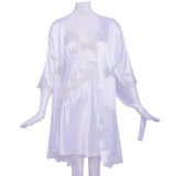 Batista Satin Nightdress Set Cream