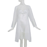 Jeremi Satin Nightdress Set White