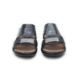 Stemar Men's Prn Black Sandal