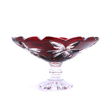 Caesar Crystal Linda Footed Fruit Bowl Red - Blue Salon