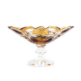 Caesar Crystal Linda Footed Fruit Bowl Amber - Blue Salon