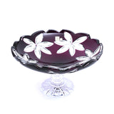Caesar Crystal Linda Footed Fruit Bowl Purple - Blue Salon